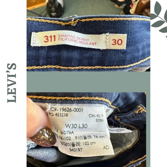 Levi's Women's 311 Shaping Skinny Jeans Blue Size 30 - Picture 9 of 10